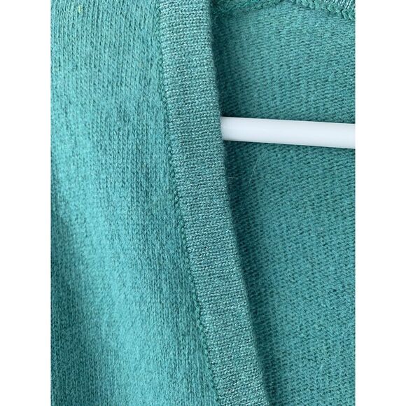 Anthropologie MOTH Sweater Womens Small Deep V Neck Green Rabbit/Cashmere - Picture 4 of 5